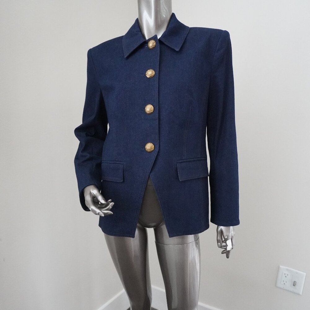 Veronica Beard Aire Dickey Blazer Denim Cotton Jacket Size 6 New Tag $698 - Picture 2 of 16